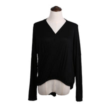 Women Sexy Blouse Cross Ruched Front Deep V-Neck Irregular Hem Long Sleeve Casual Shirt Women Tops Blusas TIML66 TIML66