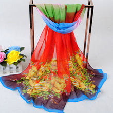 able Flower Printed Women Bohemian Chiffon Scarf Boho Long Shawl Beach Pashmina Elegant Thin Scarf Pareo Beach TIML66 TIML66