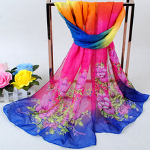 able Flower Printed Women Bohemian Chiffon Scarf Boho Long Shawl Beach Pashmina Elegant Thin Scarf Pareo Beach TIML66 TIML66