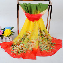 able Flower Printed Women Bohemian Chiffon Scarf Boho Long Shawl Beach Pashmina Elegant Thin Scarf Pareo Beach TIML66 TIML66