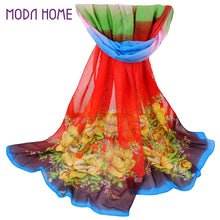 able Flower Printed Women Bohemian Chiffon Scarf Boho Long Shawl Beach Pashmina Elegant Thin Scarf Pareo Beach TIML66 TIML66