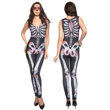 Funny Halloween Women Bodycon Jumpsuit Sexy Skeleton Tank Playsuit Fancy Club Rompers Womens Skull Catsuit Carnival Clothes TIML66 TIML66