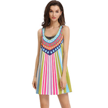 Geometric Print Dress Plus Size Vestidos Women Beach Dress O Neck Sexy Casual Boho Dresses Vestido De Festa TIML66 TIML66