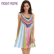 Geometric Print Dress Plus Size Vestidos Women Beach Dress O Neck Sexy Casual Boho Dresses Vestido De Festa TIML66 TIML66