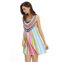 Geometric Print Dress Plus Size Vestidos Women Beach Dress O Neck Sexy Casual Boho Dresses Vestido De Festa TIML66 TIML66