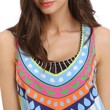 Geometric Print Dress Plus Size Vestidos Women Beach Dress O Neck Sexy Casual Boho Dresses Vestido De Festa TIML66 TIML66