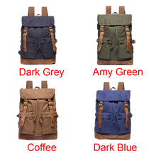 Korean Men Canvas Backpack Flap Drawstring Laptop Backpack Buckle Strap Student Travel Bag School Bags For Teenager TIML66 TIML66