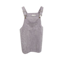 korean style college wind restoring ancient ways corduroy suspenders big pocket straight vest dress TIML66