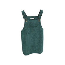 korean style college wind restoring ancient ways corduroy suspenders big pocket straight vest dress TIML66