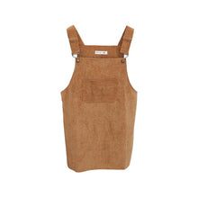 Korean Style College Wind Restoring Ancient Ways Corduroy Suspenders Big Pocket Straight Vest Dress LE3 TIML66