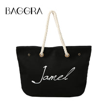 Lady Large Capacity Canvas Beach Bag Letter Print Casual Tote Women Canvas Handbag Daily Use Single Shoulder Shopping Bags TIML66 TIML66