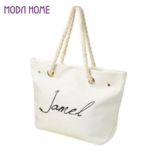 Lady Large Capacity Canvas Beach Bag Letter Print Casual Tote Women Canvas Handbag Daily Use Single Shoulder Shopping Bags TIML66 TIML66