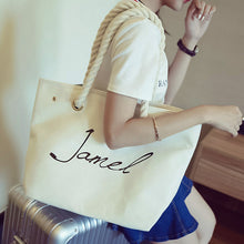 Lady Large Capacity Canvas Beach Bag Letter Print Casual Tote Women Canvas Handbag Daily Use Single Shoulder Shopping Bags TIML66 TIML66