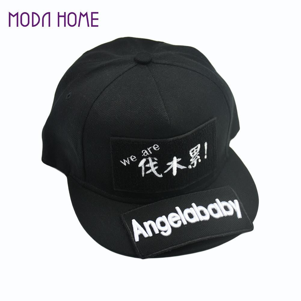 man woman casual baseball cap leisure snapback hats men women hiphop caps letter embroidery hip pop flat hat black TIML66