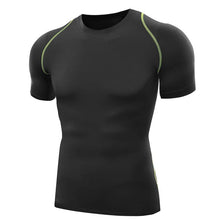 Men T Shirts Tops Tights Fitness Base Layer Tops Short Sleeve O-Neck Compression T Shirts S-XXL TIML66