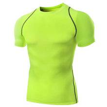 Men T Shirts Tops Tights Fitness Base Layer Tops Short Sleeve O-Neck Compression T Shirts S-XXL TIML66