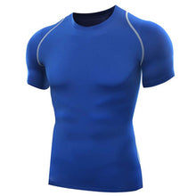 Men T Shirts Tops Tights Fitness Base Layer Tops Short Sleeve O-Neck Compression T Shirts S-XXL TIML66