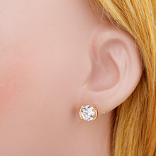 famous earring elegant 18k plated gold romantic crystal stud earrings for women weddings earrings jewelry TIML66