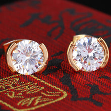 famous earring elegant 18k plated gold romantic crystal stud earrings for women weddings earrings jewelry TIML66