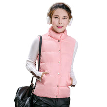 down jacket stand collar sleeveless women coat stud press pockets padded vest coat outerwear TIML66