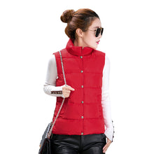 down jacket stand collar sleeveless women coat stud press pockets padded vest coat outerwear TIML66