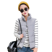 down jacket stand collar sleeveless women coat stud press pockets padded vest coat outerwear TIML66