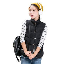 down jacket stand collar sleeveless women coat stud press pockets padded vest coat outerwear TIML66