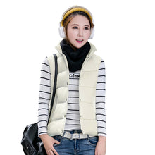 down jacket stand collar sleeveless women coat stud press pockets padded vest coat outerwear TIML66