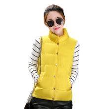 down jacket stand collar sleeveless women coat stud press pockets padded vest coat outerwear TIML66