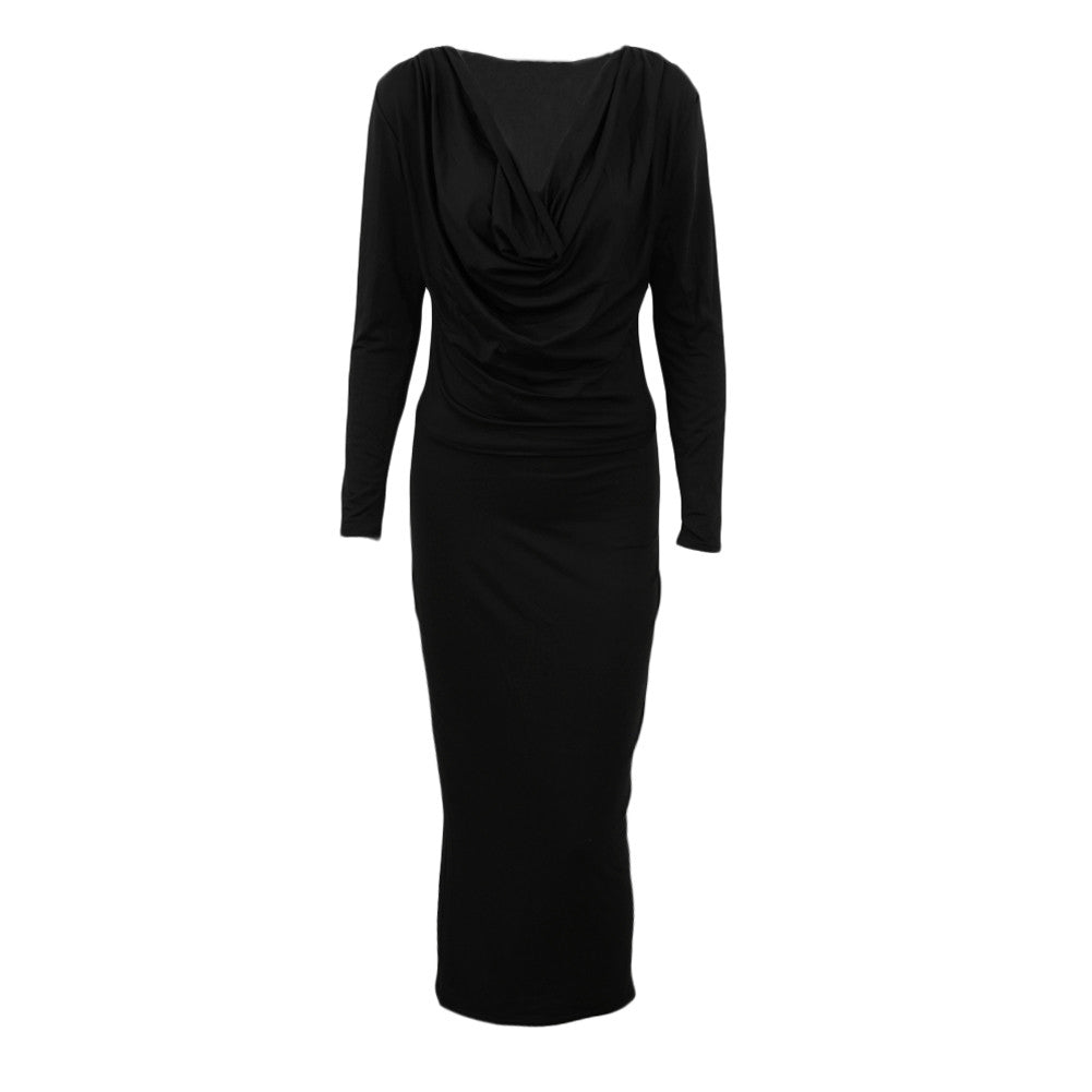 Deep V Neck Long Sleeve Women Sexy Dress High Waist Bodycon Dress Elegant Party Long Maxi Dress Vestidos Plus Size TIML66 TIML66