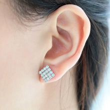 design elegant jewelry rhinestone square stud earrings for women vintage crystal earrings brincos TIML66