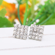 design elegant jewelry rhinestone square stud earrings for women vintage crystal earrings brincos TIML66