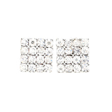 design elegant jewelry rhinestone square stud earrings for women vintage crystal earrings brincos TIML66