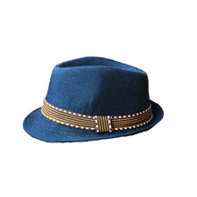 kids boy girl unisex fedora hat contrast trim cool jazz hat trilby cap chapeau TIML66