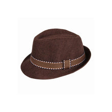 kids boy girl unisex fedora hat contrast trim cool jazz hat trilby cap chapeau TIML66