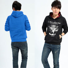 Men Hoodies Tree Letter Print Long Sleeve Casual Men Sweatshirt Pullover Tops Blusas Black TIML66 TIML66