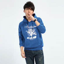 Men Hoodies Tree Letter Print Long Sleeve Casual Men Sweatshirt Pullover Tops Blusas Black TIML66 TIML66