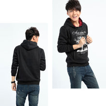Men Hoodies Tree Letter Print Long Sleeve Casual Men Sweatshirt Pullover Tops Blusas Black TIML66 TIML66