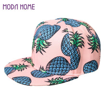 pineapple fruit pattern hat ladies snap back flat cap men women basketball hip hop leisure baseball caps TIML66