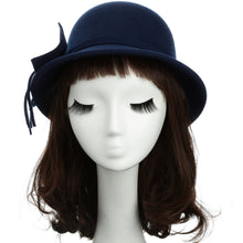 Fedora Hats Bowknot Decoration Wool Felt Bowler Derby Hat Cap Elegant Women Hat TIML66 TIML66