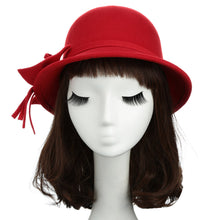 Fedora Hats Bowknot Decoration Wool Felt Bowler Derby Hat Cap Elegant Women Hat TIML66 TIML66