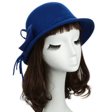 Fedora Hats Bowknot Decoration Wool Felt Bowler Derby Hat Cap Elegant Women Hat TIML66 TIML66
