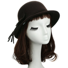 Fedora Hats Bowknot Decoration Wool Felt Bowler Derby Hat Cap Elegant Women Hat TIML66 TIML66