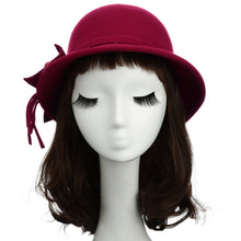 Fedora Hats Bowknot Decoration Wool Felt Bowler Derby Hat Cap Elegant Women Hat TIML66 TIML66