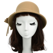 Fedora Hats Bowknot Decoration Wool Felt Bowler Derby Hat Cap Elegant Women Hat TIML66 TIML66