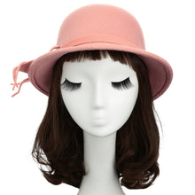 Fedora Hats Bowknot Decoration Wool Felt Bowler Derby Hat Cap Elegant Women Hat TIML66 TIML66