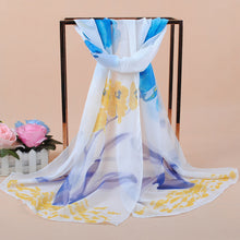 women bohemian chiffon scarf print long shawl sun block beach pashmina elegant thin scarf ladies foulard TIML66