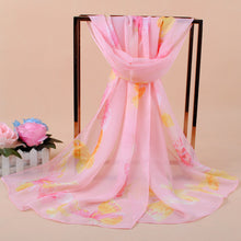 women bohemian chiffon scarf print long shawl sun block beach pashmina elegant thin scarf ladies foulard TIML66