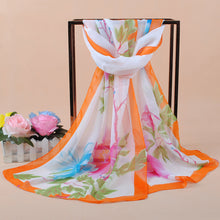 women bohemian chiffon scarf print long shawl sun block beach pashmina elegant thin scarf ladies foulard TIML66