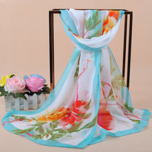 women bohemian chiffon scarf print long shawl sun block beach pashmina elegant thin scarf ladies foulard TIML66